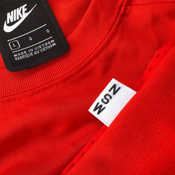 Nike Sportswear Blocked Logo Short Sleeve Jersey Men’s Size L Red NSW 928627-634 - Picture 5 of 12